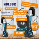 [MÊS DOS PAIS] Kit de ferramentas 4 em 1 Furadeira, Chave de fenda/Chave de impacto/Amolador/Martelo 2 baterias de 21 V Caixa